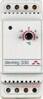 Картинка  Терморегулятор DEVIreg 330 (-10<>+10С), электронный, на DIN рейку, макс 16А (140F1070) магазин cd-market