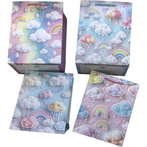 Пакет подарунковий паперовий M "Rainy clouds" 26*32*10см Stenson R40775-M