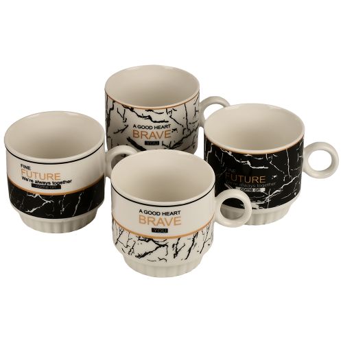 Чашки на підставці "Marble" 5пр/наб 250мл Stenson R32776 фото 2