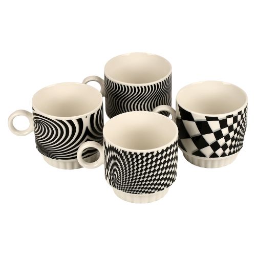 Чашки на підставці "Geometry" 5пр/наб 250мл Stenson R32759 фото 2