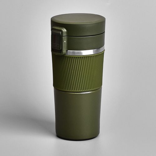 Термокухоль із силіконовим обідком 380мл Stenson MT-4927 фото 3
