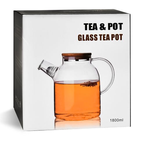 Графін скляний з кришкою 1.8л Stenson R92776 фото 5