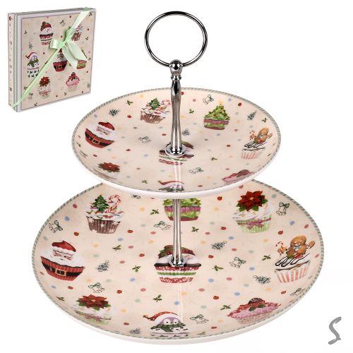 Фруктівниця новорічна "Christmas" 2яр 15.5/23см Stenson R36249