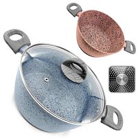 Каструля з кришкою лита "Granite" інд. дно 22*9.5см Stenson 10376-22