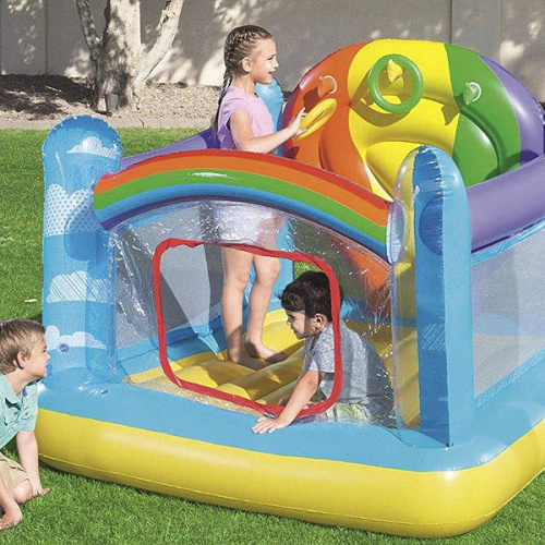 Дитячий надувний батут BestWay 52269 «Повітряна куля» (135*173*175 см, 3 кільця, надувне дно, до 85 кг) фото 8