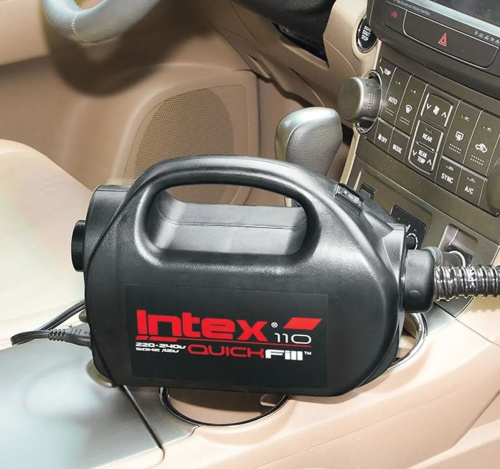 Насос електричний Intex 68609 «Quick-Fill» (живлення: мережа 220V чи прикурювч 12V, 400 л/хв., до 0,83 бар, 3 насадки, надування/здування) фото 7