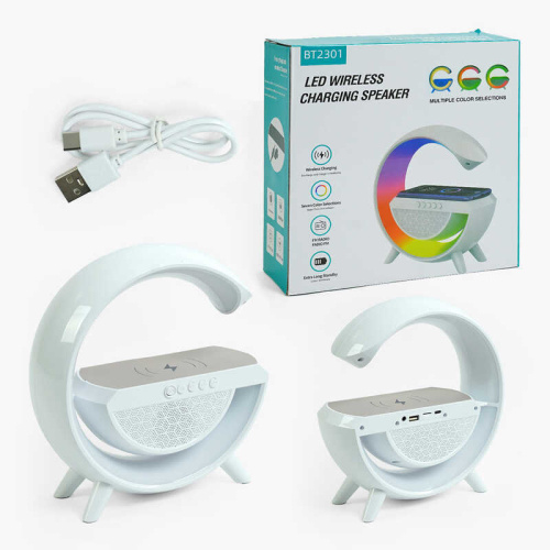 Колонка C 65392 бездротова зарядка телефона, вбудований акумулятор, Bluetooth 5.2, підтримка TF Card, USB Type-C, зміна режимів підсвічування, у