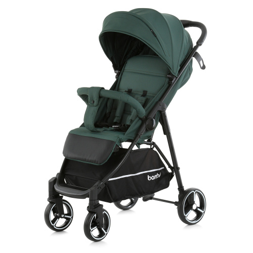 Коляска дитяча прогулянкова Bambi M 4249-2 Hunter Green Matt (розкл: 51*83*105 см, склад. 27*51*79 см, колеса: передні 6,5", задні 7,5"/EVA, до 25 кг)