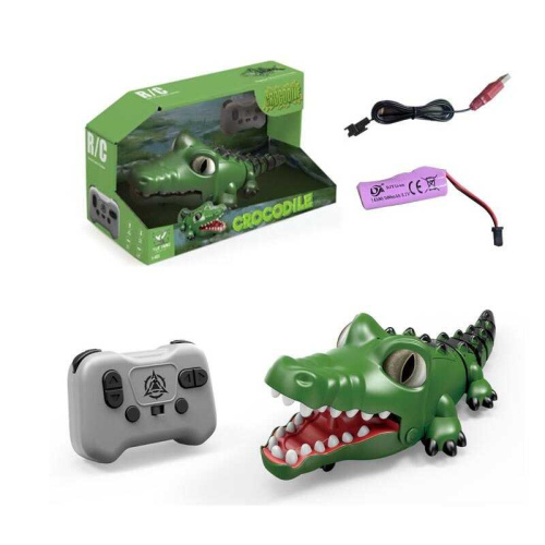 Крокодил на радіокеруванні YS 22 довжина 29 см, обертається, їздить вперед-назад, виляє хвостом, підіймає щелепу, акумулятор 3.7 V, пульт керуван