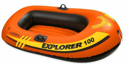 Човен надувний Intex 58329 «Explorer 100» (84*147 см, дитячий, гребний, одномісний, двокамерний, надувне дно, до 55 кг.)