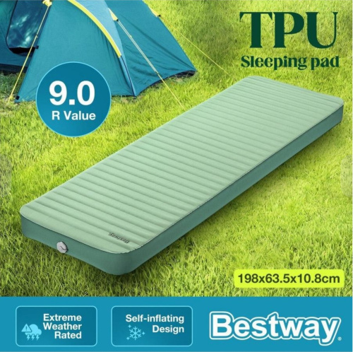 Килимок самонадувний BestWay 69623 «Comfortrek» (10.8*63.5*198 см, одномісний, мішок, для екстремальних погодних умов, до150 кг) фото 3