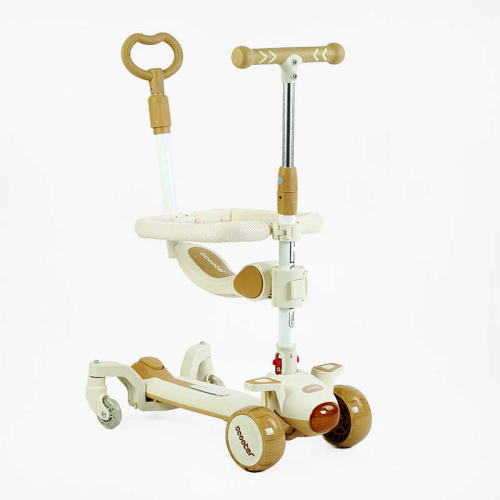 Самокат-беговел триколісний Skyper J-25110 (колеса: Ø4,92"/PU, рама: алюміній/складна, сидіння, захісний бампер, батьківська ручка, до 25 кг)