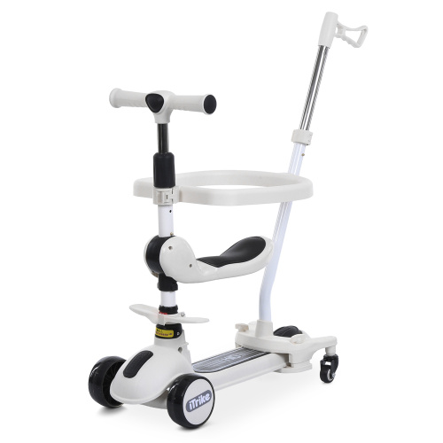 Самокат-беговел триколісний iTrike JR3-186-B (колеса: передні Ø4,33"/заднє Ø3,15"/PU, рама пластик/складна, сидіння, бампер, батьк. ручка, до 25 кг)