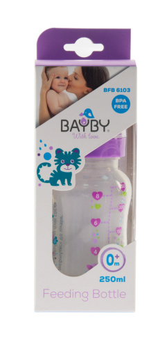 Картинка  Бутылочка для кормления Bayby BFB6103 250ml 0м+ фиолетовый от магазина cd-market фото 5