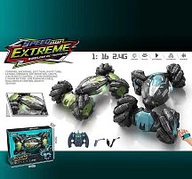 Машина на радіокеруванні YJ 096-3 A 2 кольори, зміна положення корпусу, підсвічування, роликові колеса, акум. 3.7V, масштаб 1:16, пульт 2.4 GHz +