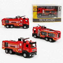 Спецтехніка LS-4890-06 “Авто Експерт”, “Пожежна машина”, металопластик, масштаб: 1:32, інерція, підсвічування, звук, помпова подача води, резер
