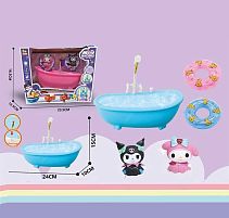 Набір героїв YQ 518 2 фігурки героїв, надувне коло, на батарейках, ванна, автоматична подача води, в коробці