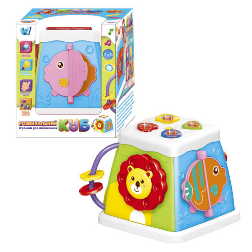 Музичний мультибокс 38955 "WToys", ОЗВУЧУВАННЯ УКРАЇНСЬКОЮ МОВОЮ, пісеньки, казки, назви тварин, цікаві історії, підсвічування, пальчикові ігри