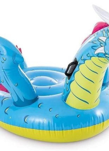 Плотик дитячий надувний для плавання Intex 57563 «Дракон» (191*201 см, ручки, вік 3+, до 40 кг) фото 3