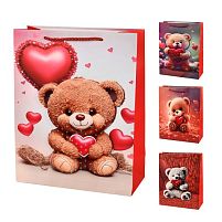 Пакет подарунковий паперовий S "Bear 3D" 18*24*8.5см Stenson R32943-S