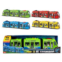Трамвай 60147 "АвтоЕксперт", 4 кольори, ОЗВУЧУВАННЯ УКРАЇНСЬКОЮ МОВОЮ, пісні, віршики, звук транспорту, правила дорожнього руху, підсвічування,