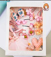 Набір прикрас C 67139 заколки, резинки, прикраса для волосся, в коробці