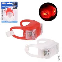 Мигалки LED з кріпленням для велосипеда 2шт/наб 4*5*2.5см (2 батарейки CR2032) Stenson VL97733
