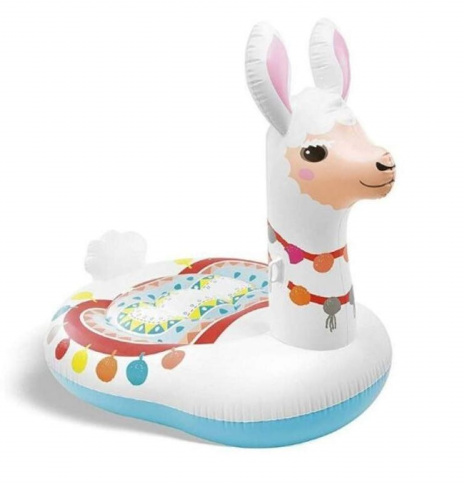 Плотик дитячий надувний для плавання Intex 57564 «Лама» (94*112*135 см, ручки, вік 3+, до 40 кг) фото 3