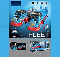 Потяг H 2512 2 види, довжина 28 см, підсвічування, звуки, інерція, масштаб 1:16, рухомі елементи, гумові шини, в коробці