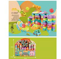 Конструктор JX 6737 93 деталі, ігрова фігурка, машинка, гелікоптер, в сумці