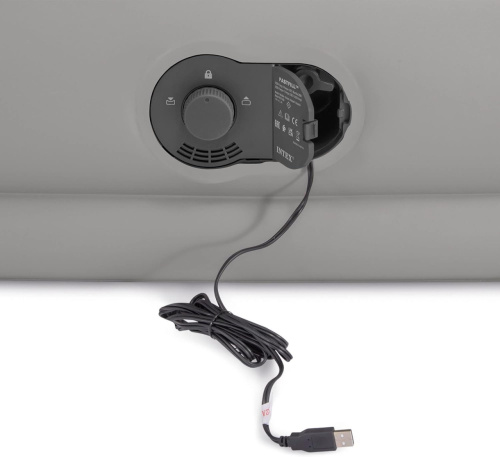 Надувне ліжко Intex 64157 (36*99*191 см, односпальне, вбудований USB електронасос, до 136 кг) фото 4