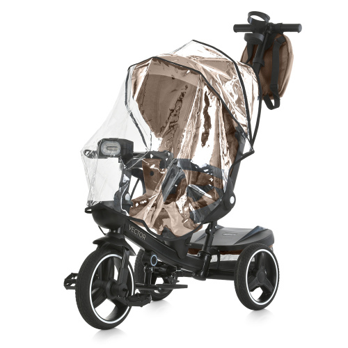 Велосипед дитячий триколісний El Camino ME 1162-1 VECTOR Beige Praline (колеса: передні Ø26 см, задні Ø23 см, батьківська ручка, фара) фото 10