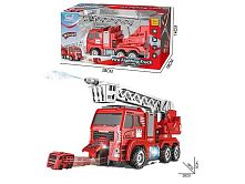 Спецтехніка GC 169 B23 “Пожежна машина”, розмір: 28х10х14 см, підсвічування, звуки, колесо вільного ходу, уникає перешкоди, помпова подача води