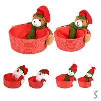 Кошик новорічний 2шт/наб 14/17см Stenson R34192