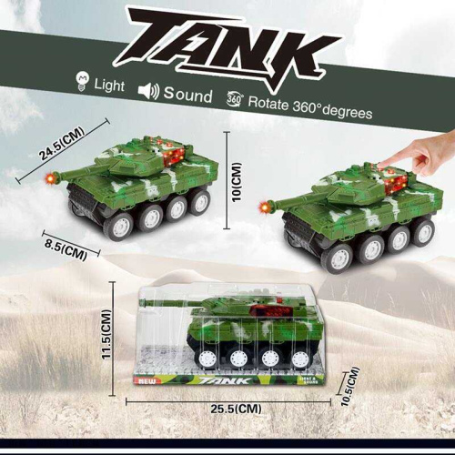 Танк 383-53 D підсвічування, звук, інерція, в слюді