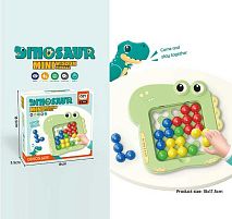 Логічна гра 1139 платформа-динозавр, кольорові кульки, в коробці