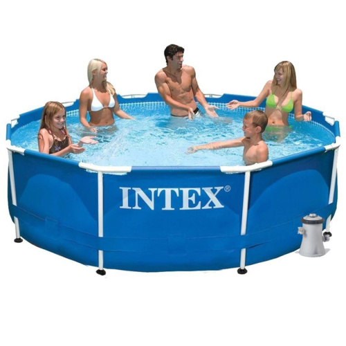 Каркасний басейн Intex 28202 (76*305 см. об'єм: 4485 л. картриджний фільтр-насос 1250 л/год)