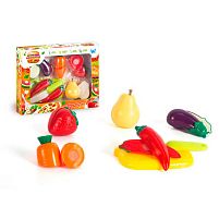 Набір продуктів “Кулінарна фантазія” 22260 "WToys", 12 елементів, овочі та фрукти на липучках, дошка для нарізання, ніж, в коробці