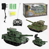 Танк на радіокеруванні 3881 A 2 кольори, стріляє пульками 6мм, пульт 27MHz, гусеничний хід, 4 батарейки АА, блок для заряджання, в коробці
