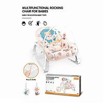 Шезлонг YK 7007 E заспокійлива вібрація, дуга з підвісками, на батарейках, регулювання положення, пискавка, в коробці