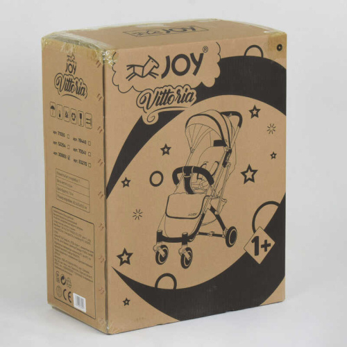 Коляска дитяча прогулянкова Joy Vittoria 71055 (цвет КОРИЧНЕВЫЙ ЛЕН, рама алюминиевая, футкавер, телескопическая ручка) фото 6
