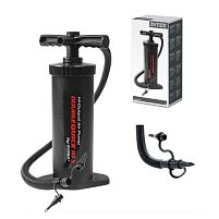Насос ручний Intex 68605 «Double Quick III S Hand Pump» (об'єм: 2.8 L., висота: 37 см., 3 насадки, шланг 1 м., надування/зування)