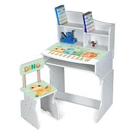 Парта шкільна Bambi M 904-10 «Dino» (55*65,5*111 см, стілець, поляця для книг, полиця під столом, підніжка)