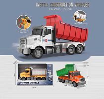 Вантажівка HT 6801 W довжина 30 см, підсвічування, звук, інерція, гумові шини, відкидний кузов, в коробці, МІКС ВИДІВ