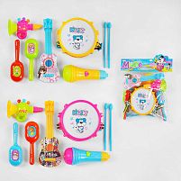 Музичні інструменти 5298-3 барабан, гітара, мікрофон, у пакеті