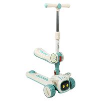 Самокат-беговел триколісний Skyper YL-0918/43 (колеса: передні Ø4,92"/заднє Ø3,15"/PU, рама: пластик, сидіння, підсвітка, до 30 кг)