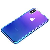 Картинка  Чехол Baseus для iPhone XS Max Glow, TR Blue (WIAPIPH65-XG03) магазин cd-market