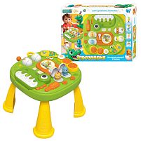 Інтерактивний столик "Ігрозаврик" 17464 "WToys", ОЗВУЧУВАННЯ УКРАЇНСЬКОЮ МОВОЮ, підсвічування, 10 скоромовок, 10 казок, 10 пісень, барабани, піан