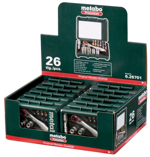 Картинка  Набiр бiт та трищiток Metabo 26 iшт. Promotion (626701000) от магазина cd-market фото 2