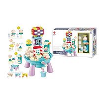 Конструктор 77018 179 елементів, столик, водяні іграшки, кухлик, антиковзкі наліпки, інструкція, в коробці